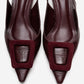 DUBLIN - Burgundy Printed Buckle Stiletto Pump (Women)