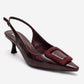 DUBLIN - Burgundy Printed Buckle Stiletto Pump (Women)