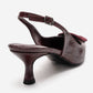 DUBLIN - Burgundy Printed Buckle Stiletto Pump (Women)