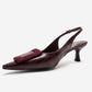 DUBLIN - Burgundy Printed Buckle Stiletto Pump (Women)