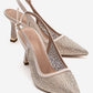 FREA - Nude Gold-Embellished Slingback Stiletto Pump (Women)