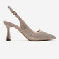 FREA - Nude Gold-Embellished Slingback Stiletto Pump (Women)