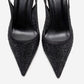 FREA - Black Stone-Embellished Ankle-Strap Stiletto Pump (Women)