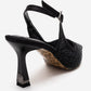 FREA - Black Stone-Embellished Ankle-Strap Stiletto Pump (Women)