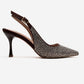 JOHANNA - Brown Gold-Embellished Slingback Stiletto Pump (Women)
