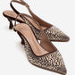 THEA - Brown Gold-Embellished Stiletto Pump (Women)