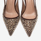 THEA - Brown Gold-Embellished Stiletto Pump (Women)