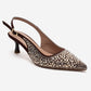 THEA - Brown Gold-Embellished Stiletto Pump (Women)