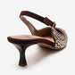 THEA - Brown Gold-Embellished Stiletto Pump (Women)