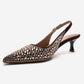 THEA - Brown Gold-Embellished Stiletto Pump (Women)
