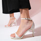 Bern - Beige Patent Platform Heel Dress Shoe (Women)