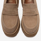 SANTIA - Camel Suede Chunky Platform Loafer (Women)