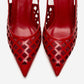 JEVER - Red Laser-Cut Slingback Stiletto Pump (Women)