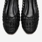 ELVARIS - Black Woven Ballet Flat (Women)