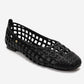 ELVARIS - Black Woven Ballet Flat (Women)