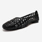 ELVARIS - Black Woven Ballet Flat (Women)