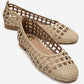 ELVARIS - Beige Woven Ballet Flat (Women)