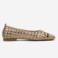 ELVARIS - Beige Woven Ballet Flat (Women)