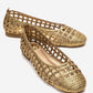ELVARIS - Gold Woven Ballet Flat (Women)