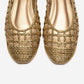 ELVARIS - Gold Woven Ballet Flat (Women)