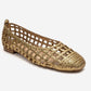 ELVARIS - Gold Woven Ballet Flat (Women)