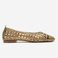 ELVARIS - Gold Woven Ballet Flat (Women)