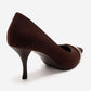 Kendra - Genuine Leather Brown Stiletto Heel (Women)