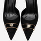 Kendra - Genuine Leather Black Stiletto Heel (Women)