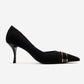 Kendra - Genuine Leather Black Stiletto Heel (Women)