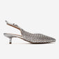 Orelis - Genuine Leather Silver Kitten Heel (Women)