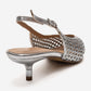 Orelis - Genuine Leather Silver Kitten Heel (Women)