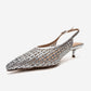 Orelis - Genuine Leather Silver Kitten Heel (Women)