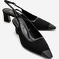 HILDA - Black Matte Cap Toe Block Heel Shoe (Women)