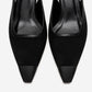 HILDA - Black Matte Cap Toe Block Heel Shoe (Women)