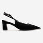 HILDA - Black Matte Cap Toe Block Heel Shoe (Women)