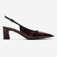 HILDA - Burgundy Printed Matte Cap Toe Block Heel Shoe (Women)