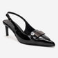 SOLLENNE - Black Stiletto Pump (Women)