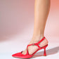 Coje - Red Patent Pointed Toe Stiletto (Women)