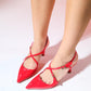 Coje - Red Patent Pointed Toe Stiletto (Women)