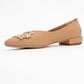 Ghent - Beige Pearl-Embellished Ballet Flat (Women)