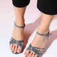 Lota - Platinum Patterned Block Heel Dress Shoe (Women)