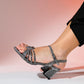 Lota - Platinum Patterned Block Heel Dress Shoe (Women)