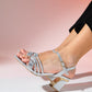 Lota - Silver Patterned Block Heel Dress Shoe (Women)