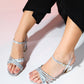 Lota - Silver Patterned Block Heel Dress Shoe (Women)