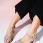 Lota - Gold Patterned Block Heel Dress Shoe (Women)