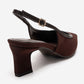 HILDA - Brown Block Heel Pump (Women)