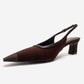 HILDA - Brown Block Heel Pump (Women)
