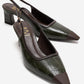 HILDA - Green Block Heel Pump (Women)
