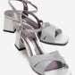 MILAGRO - Silver Block Heel Pump (Women)