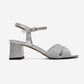 MILAGRO - Silver Block Heel Pump (Women)